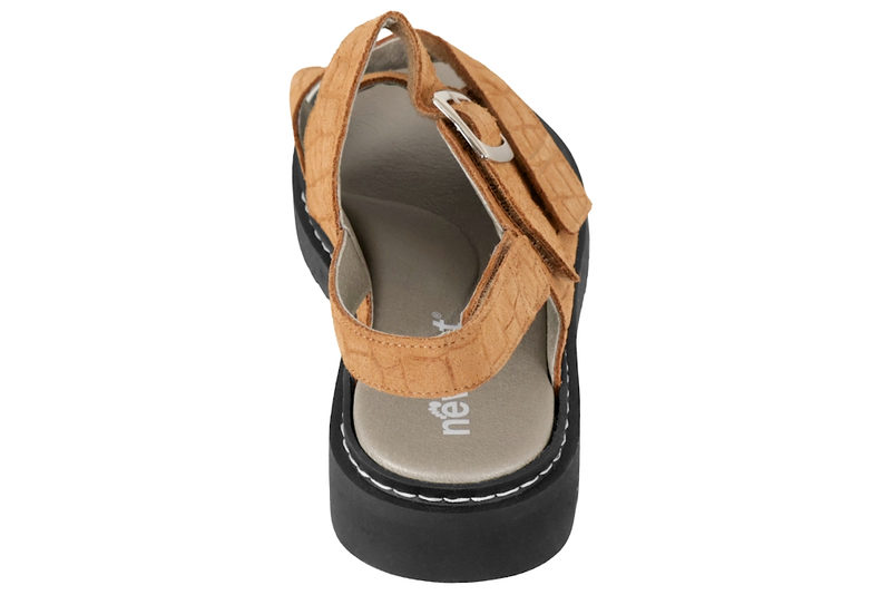 NEW FEET SANDAL I TAN PRÆGET SKIND