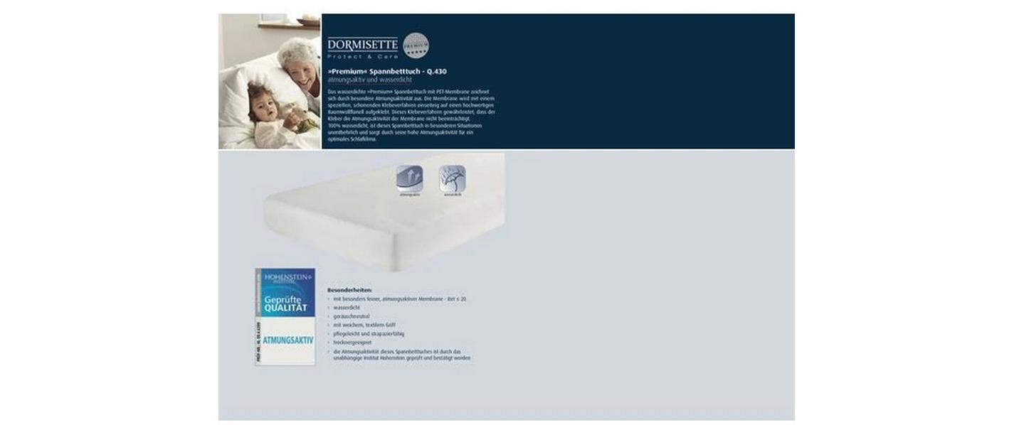 Fixmolton Aqua Premium 90-100 x 200 cm, WeissSpannbetttuch