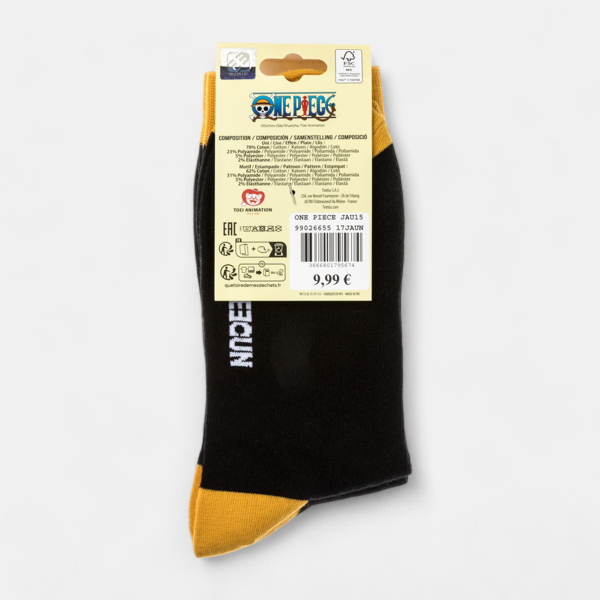 Chaussettes Homme jaune