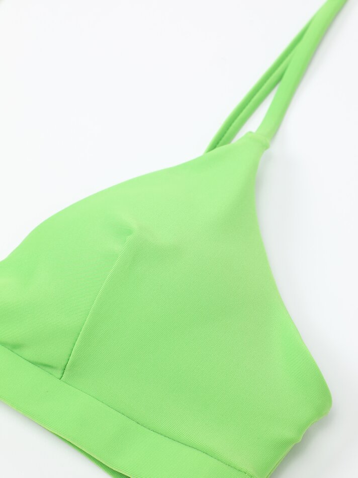 Top de biquíni triangular - Verde Grama