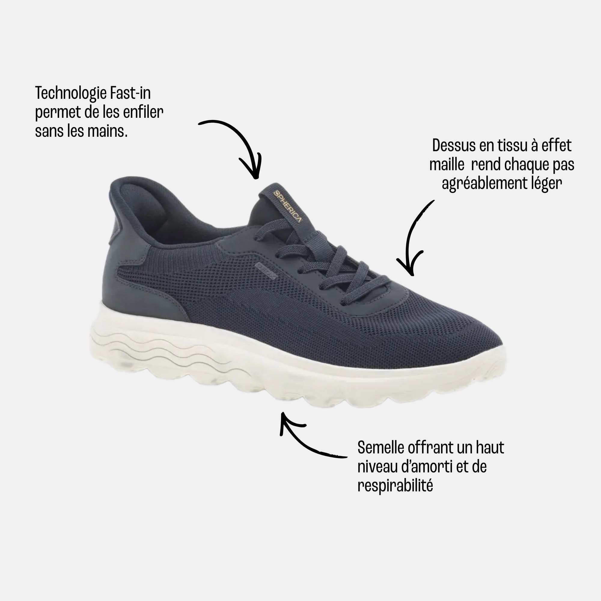 Baskets Homme bleu marine