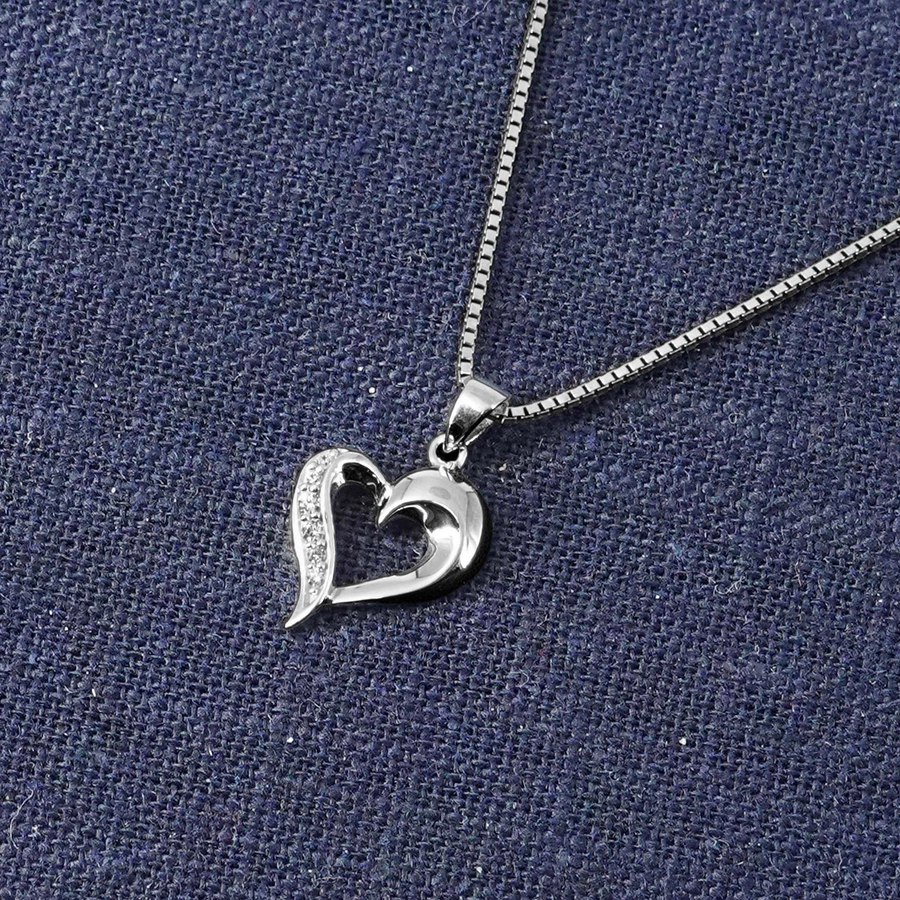 trendor Kinderkette mit Herz-Anhänger 925 Silber silver