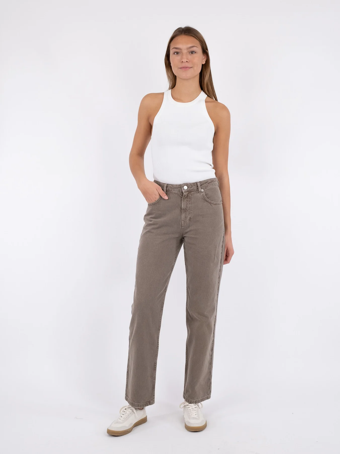Neo Noir Simona D Pants dusty brown