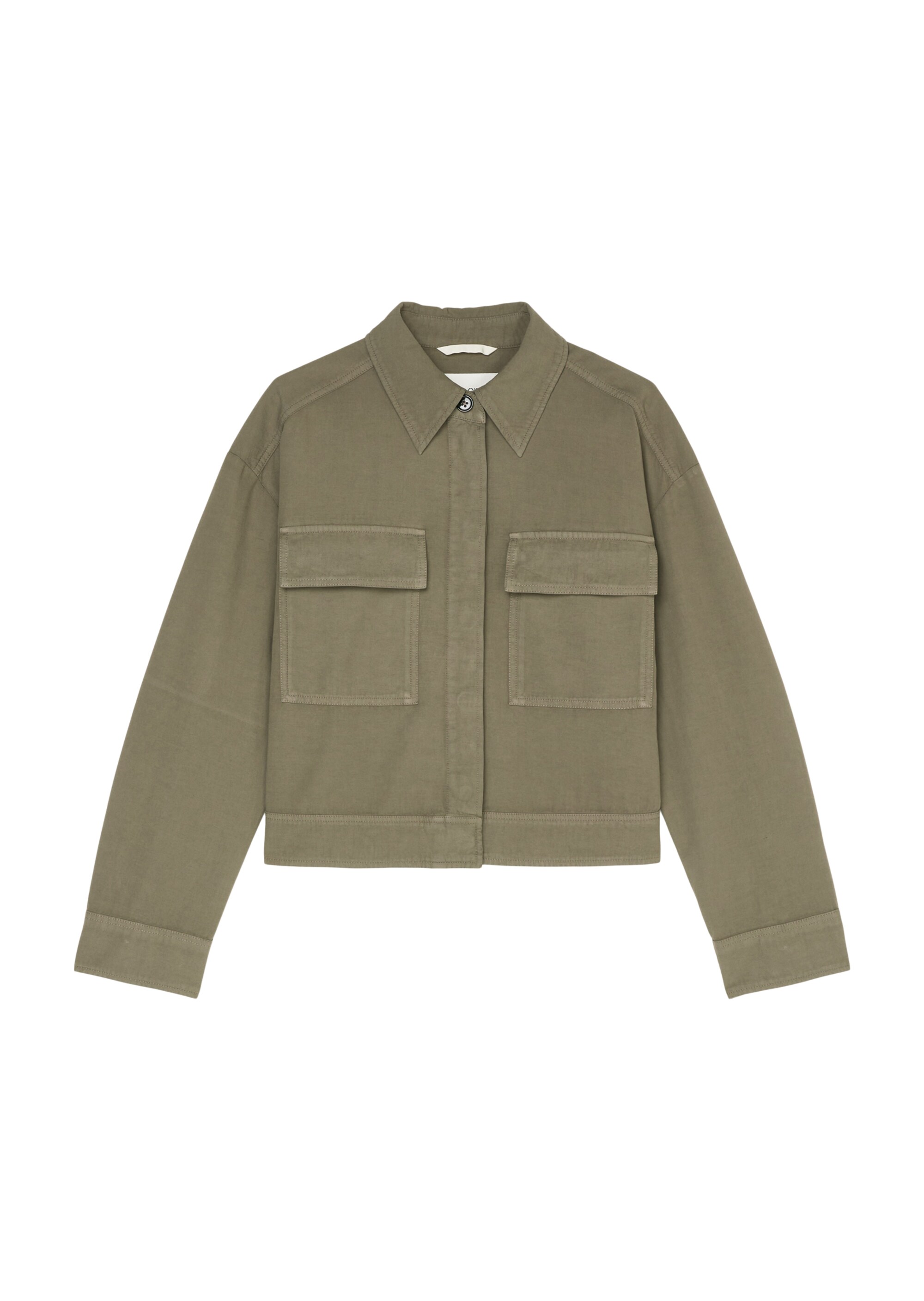 Jacke regularaus Organic-Cotton-Leinen-Mix