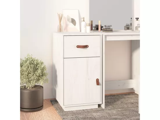 Armoire de bureau Blanc 40x50x75 cm Bois massif de pin