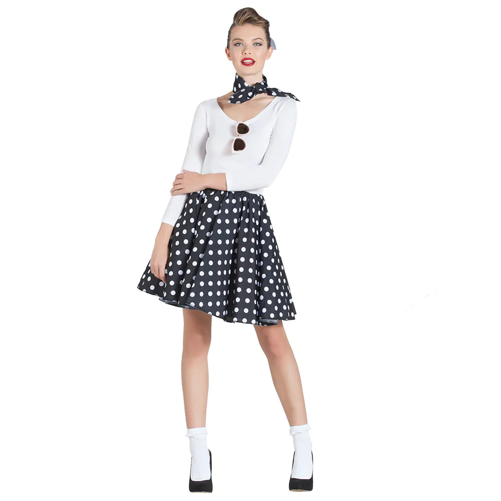 Rock N Roll 50S Jurk Zwart Wit Dames