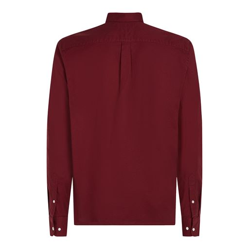 Tommy Hilfiger Flex Brushed Solid Skjorte, Deep Rouge, L