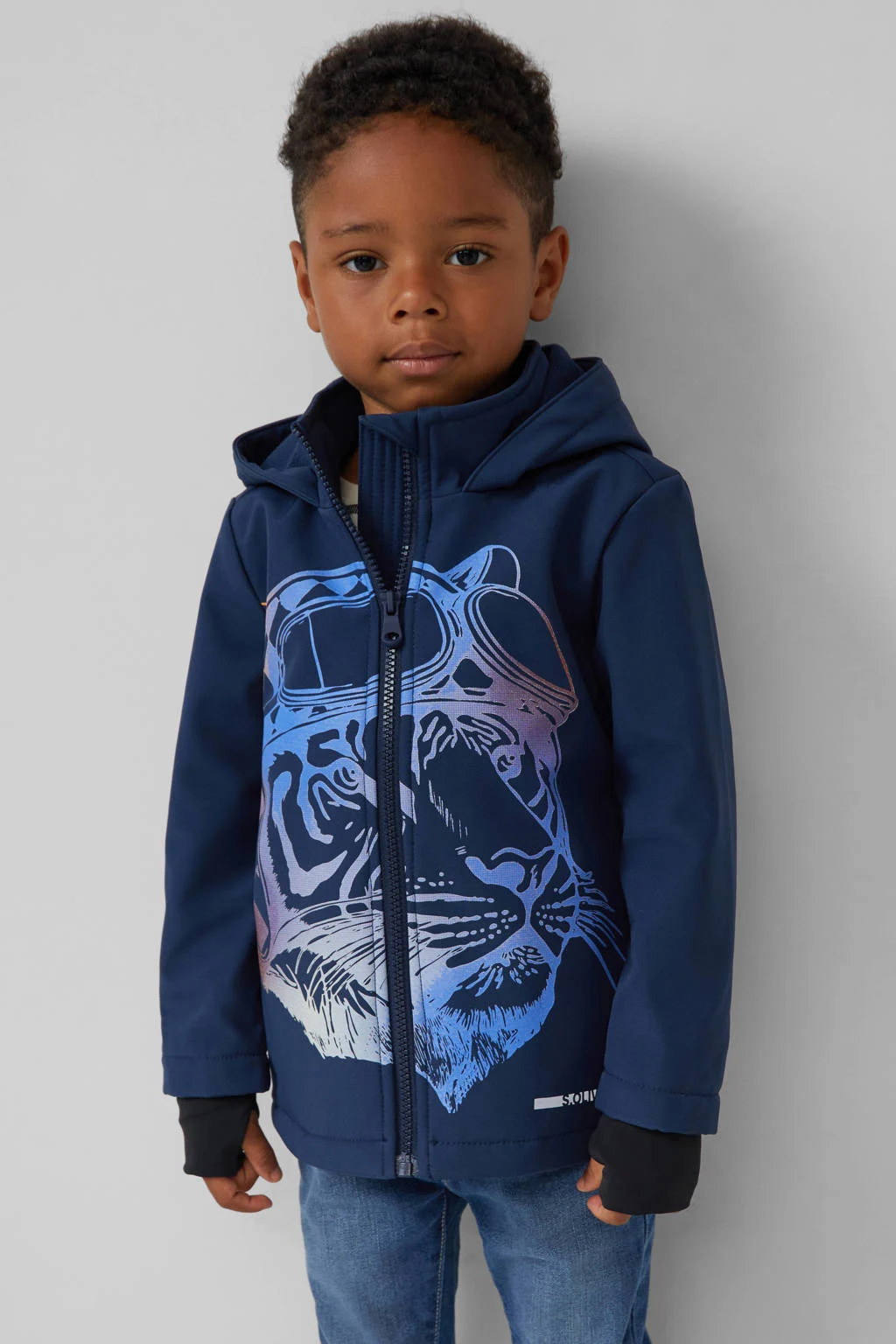 s.Oliver softshell jas herfst donkerblauw