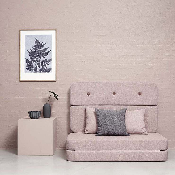 by KlipKlap KK 3 fold sofa Rosa m. rosa knap