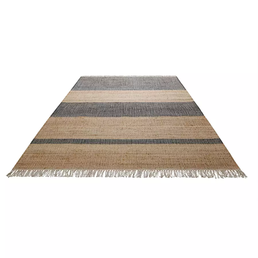 Green Looop Handweb-Teppich Vante grau, braun