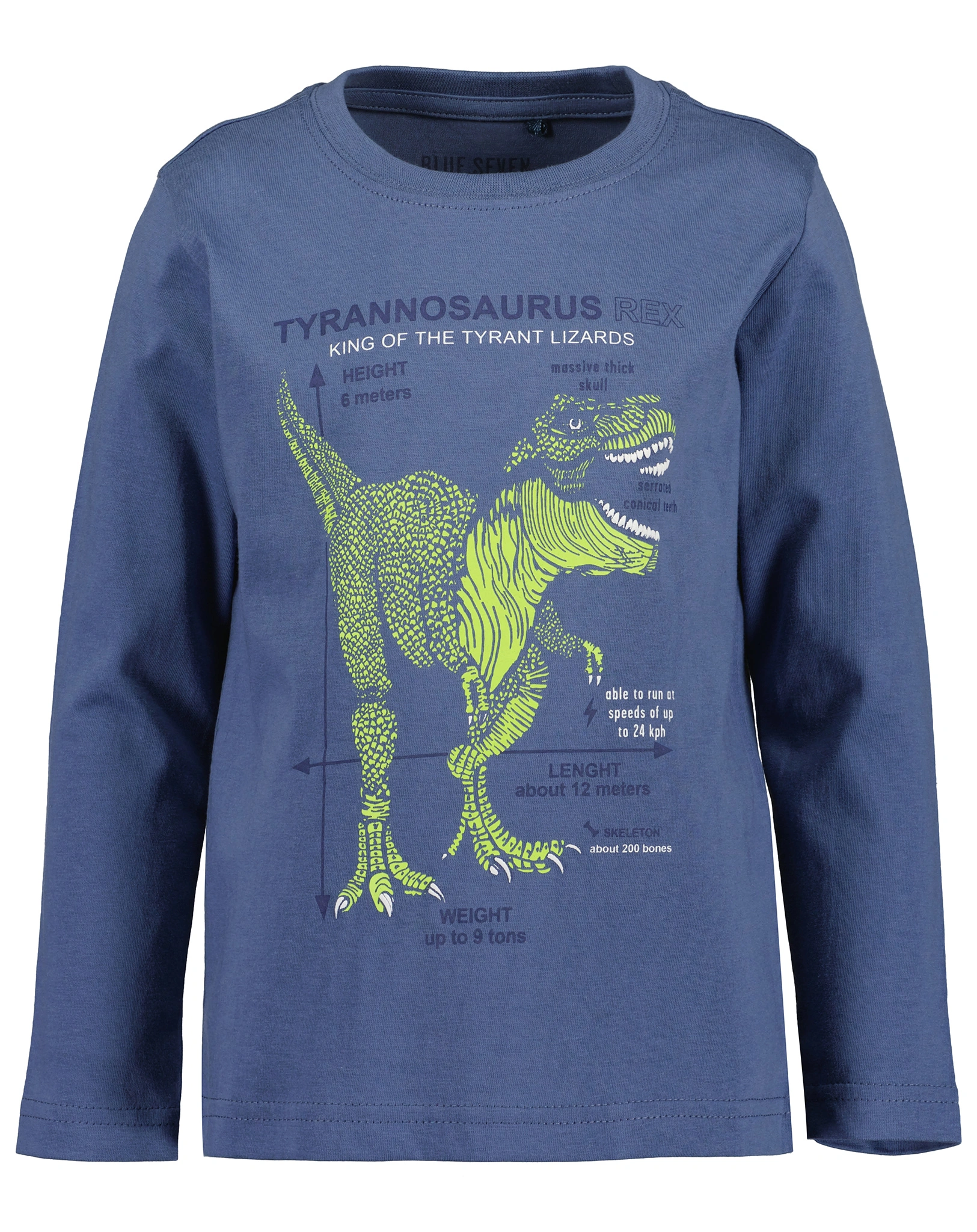 Langarmshirt TYRANT LIZARD in jeansblau