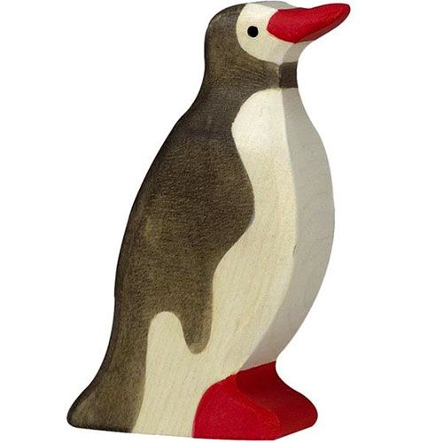 Holztiger pinguïn 8 cm