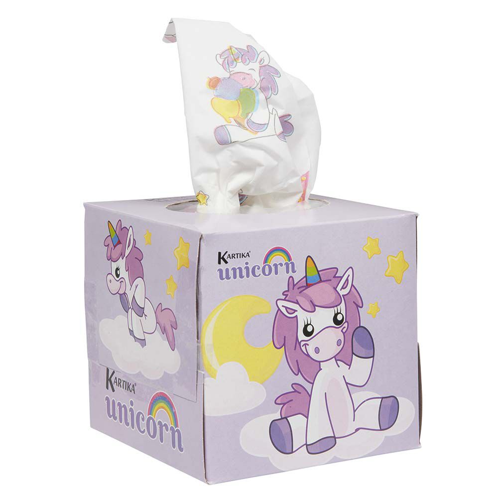 Boîte de 56 mouchoirs licorne