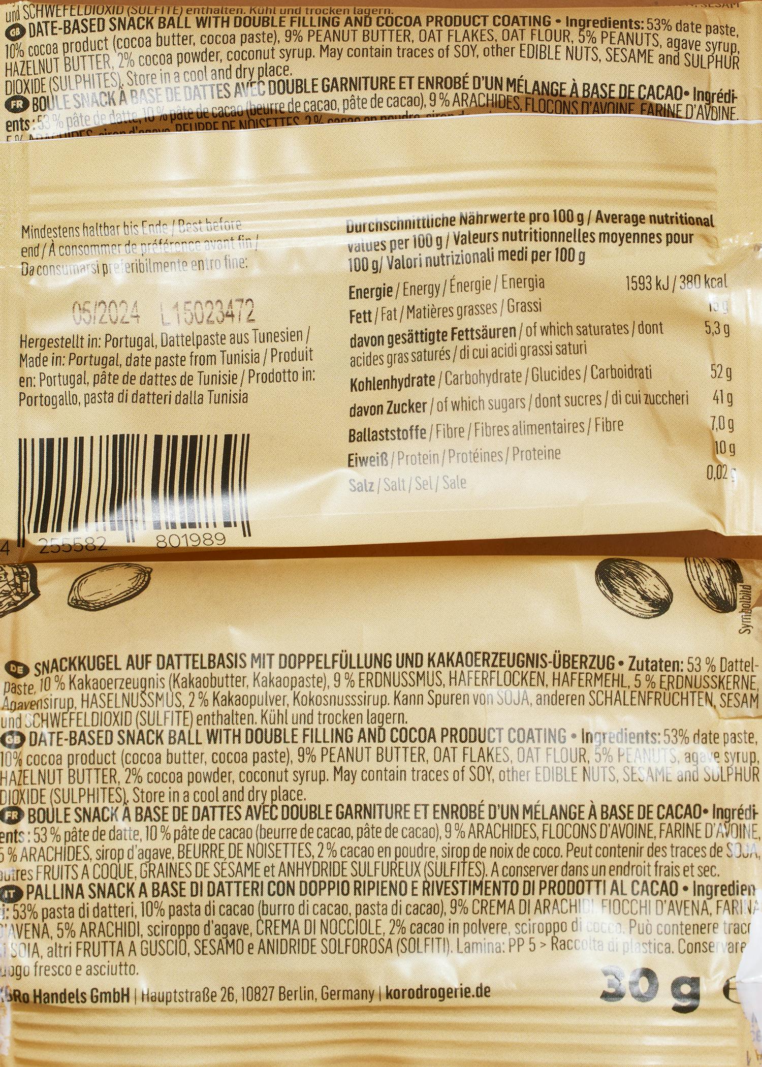 Energy Ball Peanut Butter Cocoa 30 g