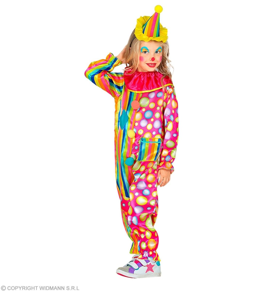 Clownspak Gekleurd Meisje