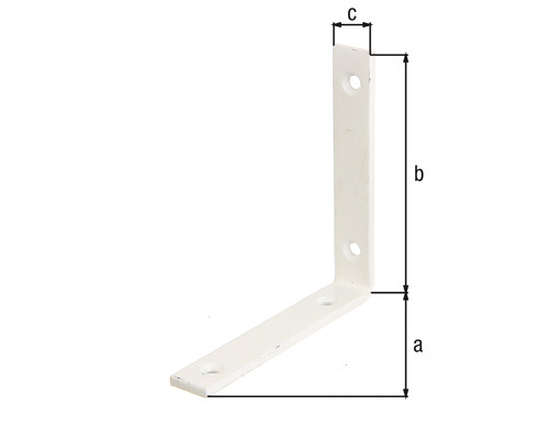 Stralingshoek 120x120x20 mm wit kunststof gecoat 1 stuk