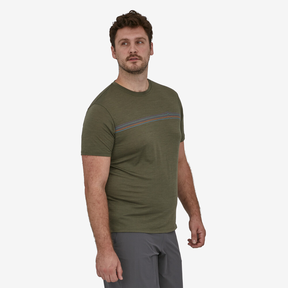 Capilene Herren-Merino-Hemd mit Grafikprint