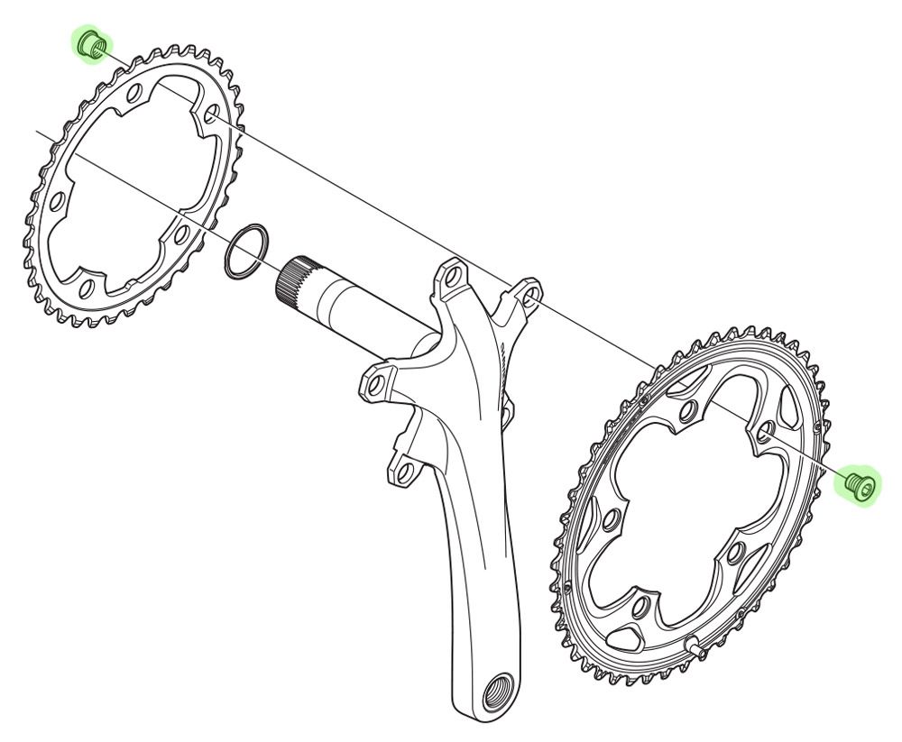 Shimano ALFINE/TIAGRA/SORA Kettenblattschrauben (5 Stück) kaufen | Bike-Discount