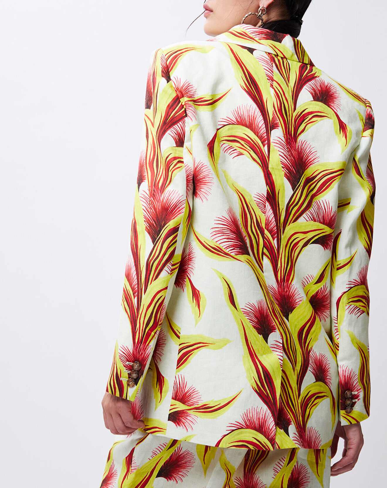 John Galliano Veste 100% Lin Lisa multicolore