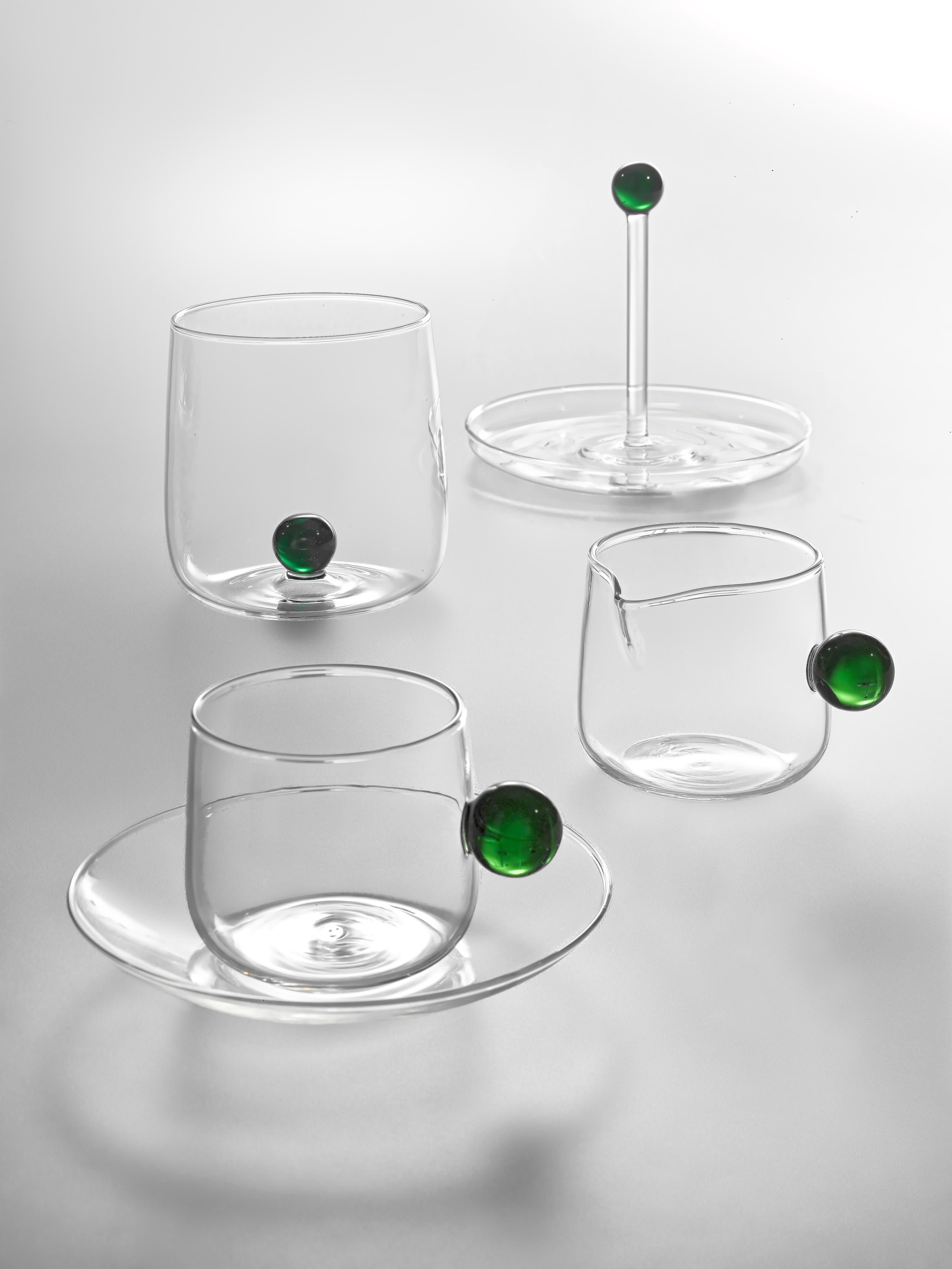 Handgemaakte waterglazen Bilia van borosilicaatglas, 6-delig