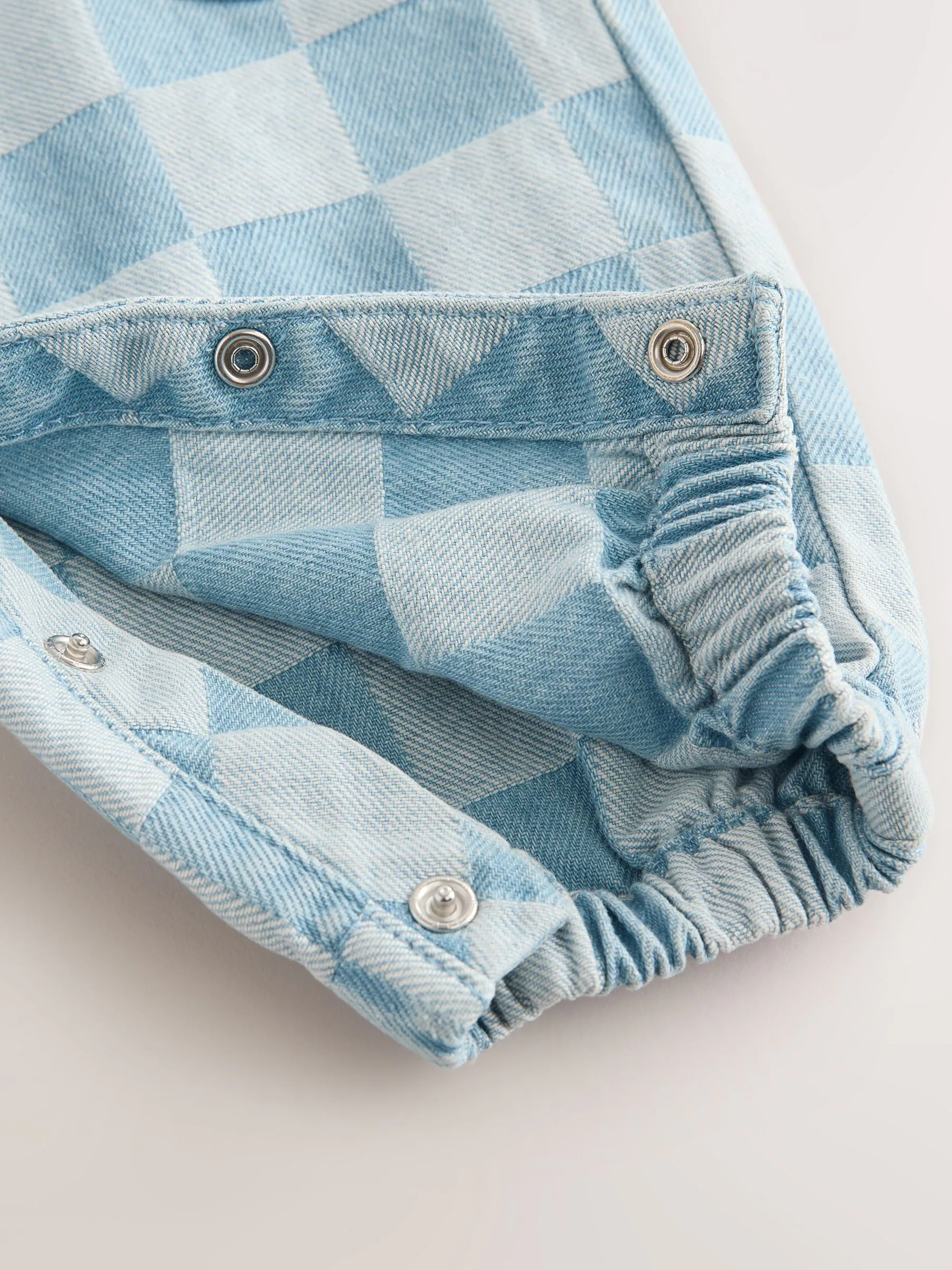 Normaal blauw - Checked Dungarees (3mths-7yrs)