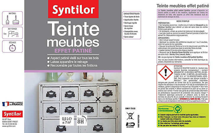 Teinte meubles effet patiné vieilli 500 ml