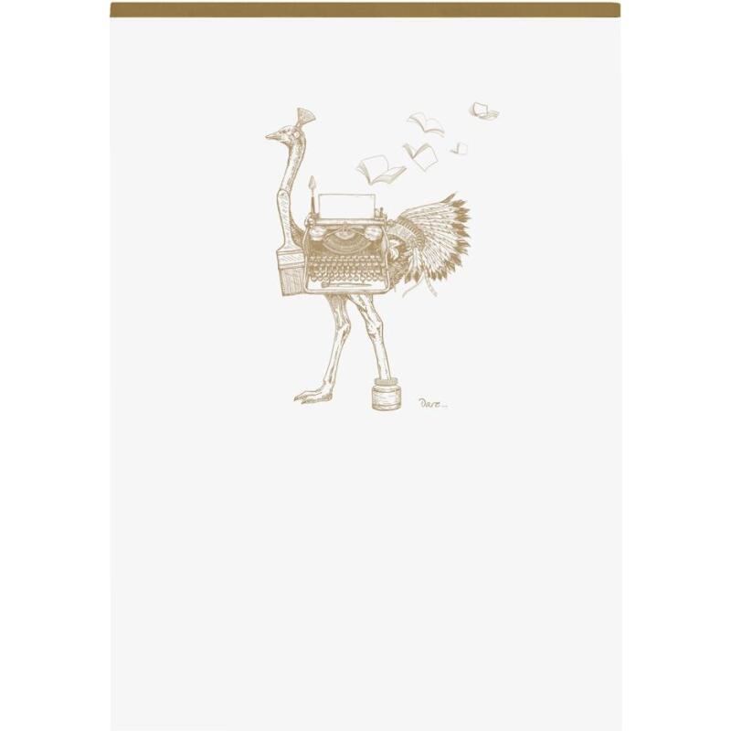 Bloc entoilé en-tête Flying Spirit White A5 140 pages détachables ligné motifs assortis papier ivoire 90g - Blanc