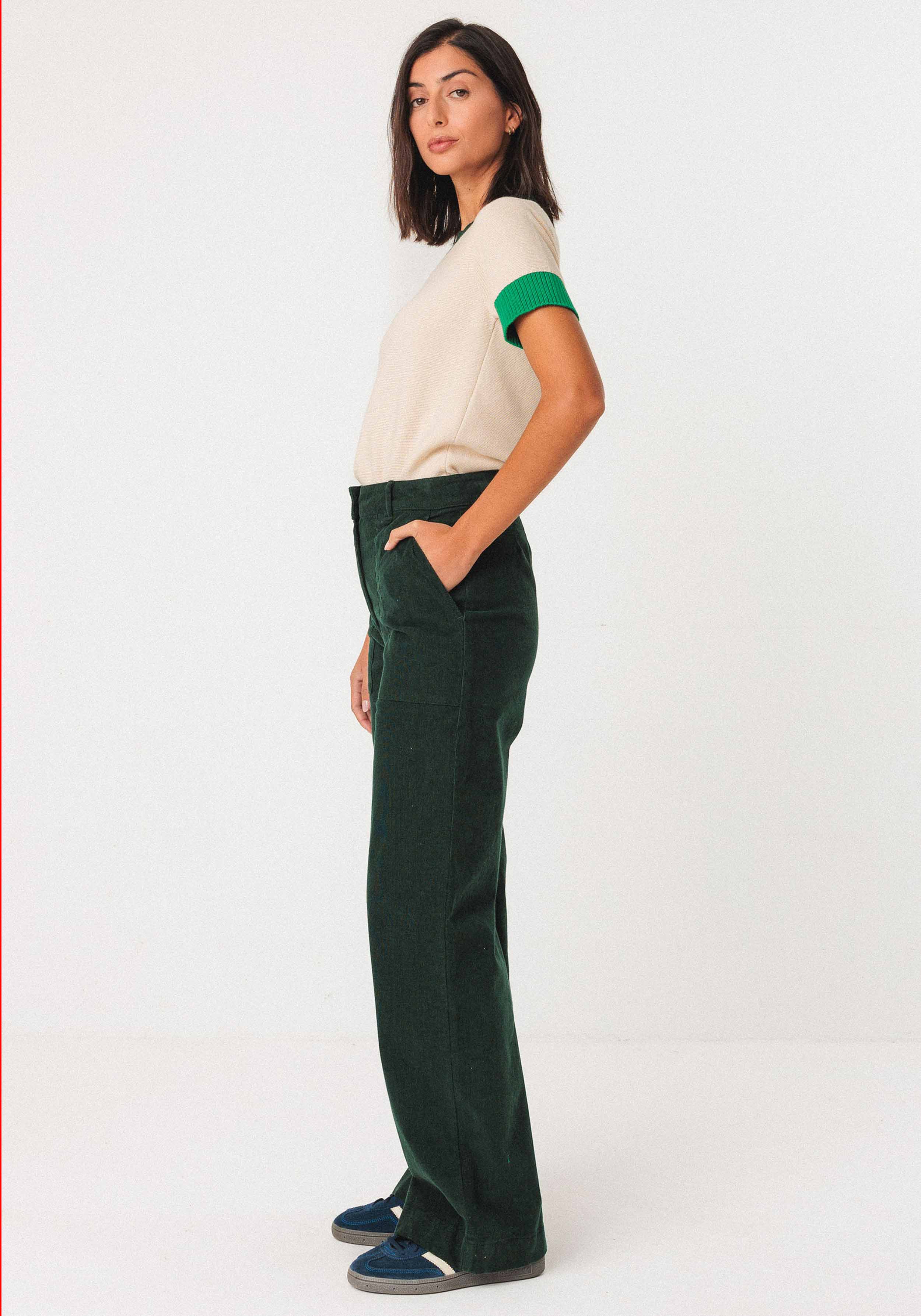 SKFK Cord-Hose Iarza Dark Green