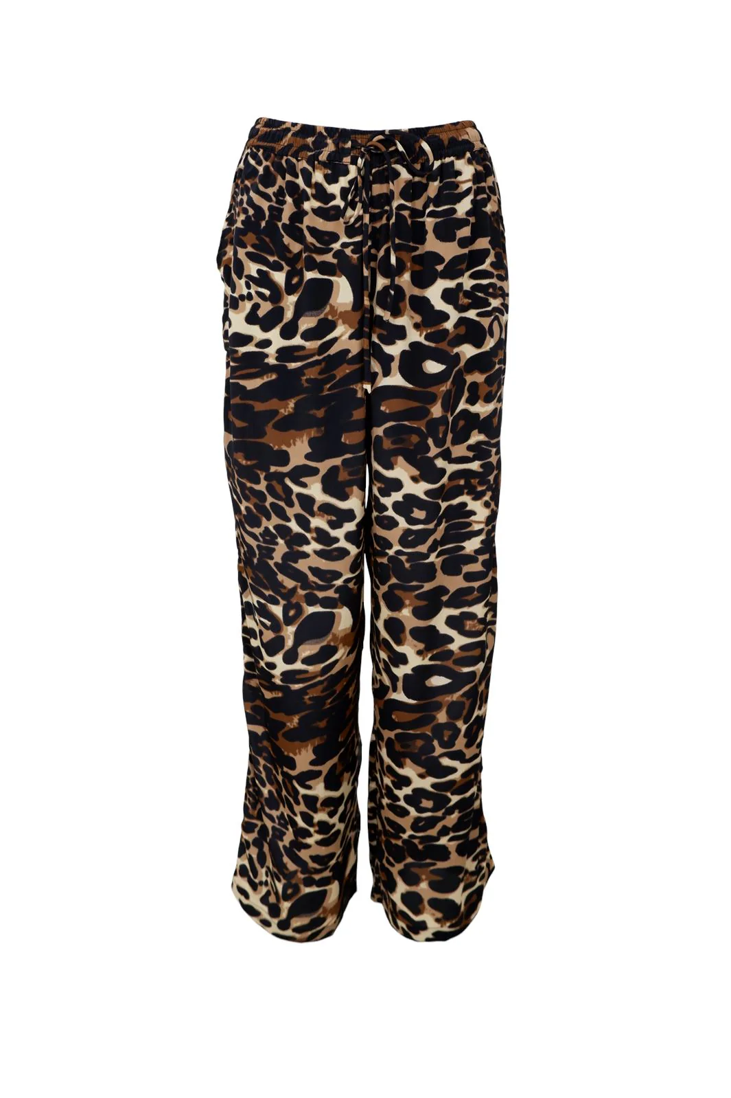 Black Colour Bcluna Straight Pant leopard