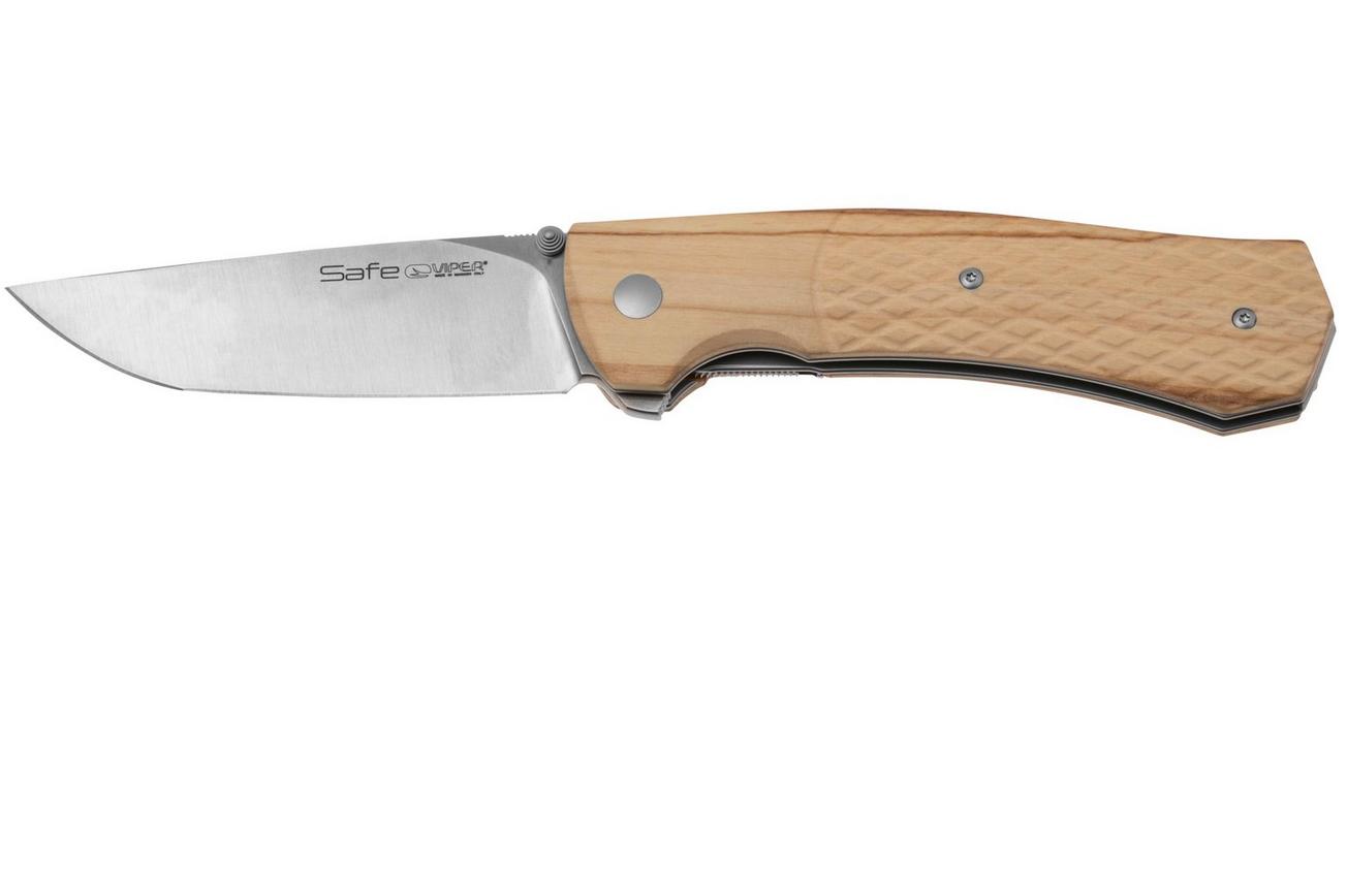 Viper Safe V6018UL3D Böhler M390, Olive Wood zakmes, Fabrizio Silvestrelli design