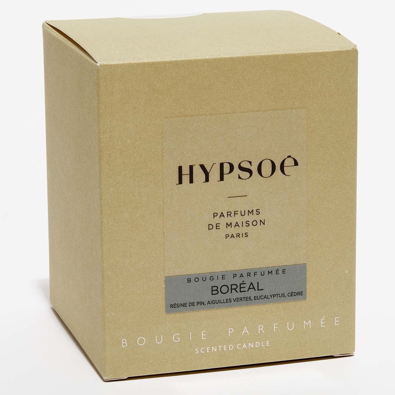 Hypsoé Bougie parfumée verre coloré dépoli Boréal  - 1 mèche 50h