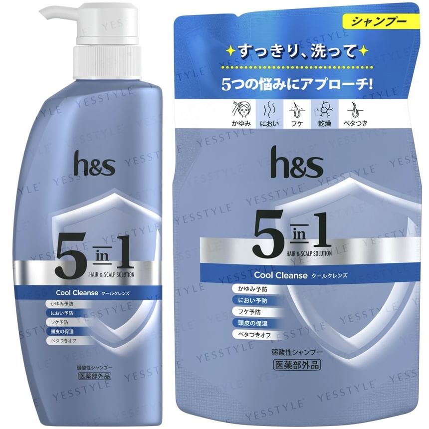 h&s - 5 In1 Haar & Hoofdhuid Oplossing Koele Reinigende Shampoo