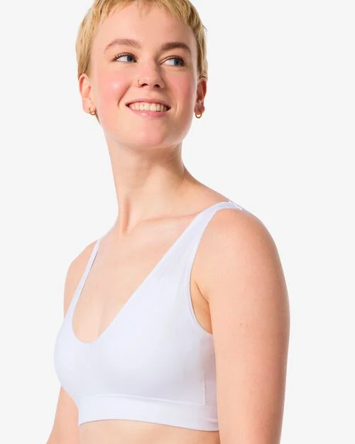 brassière préformée sans couture sans armatures blanc