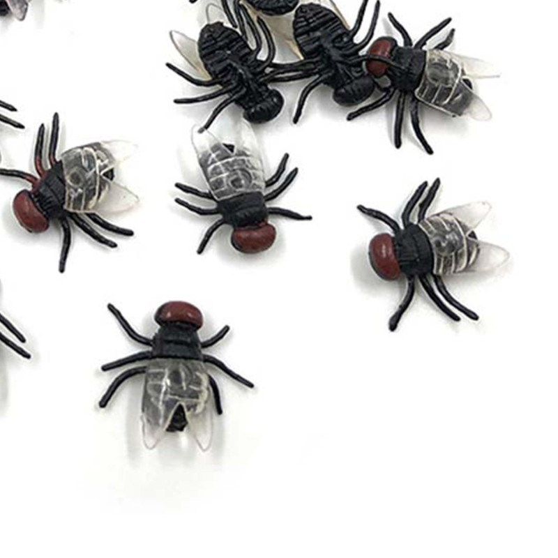 (100er Set) Fliegen Halloween Deko Streukonfetti Tischdekoration - Schwarz