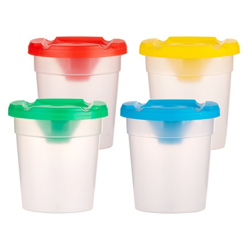 Wasserbecher mit Pinselablage und Auslaufschutz