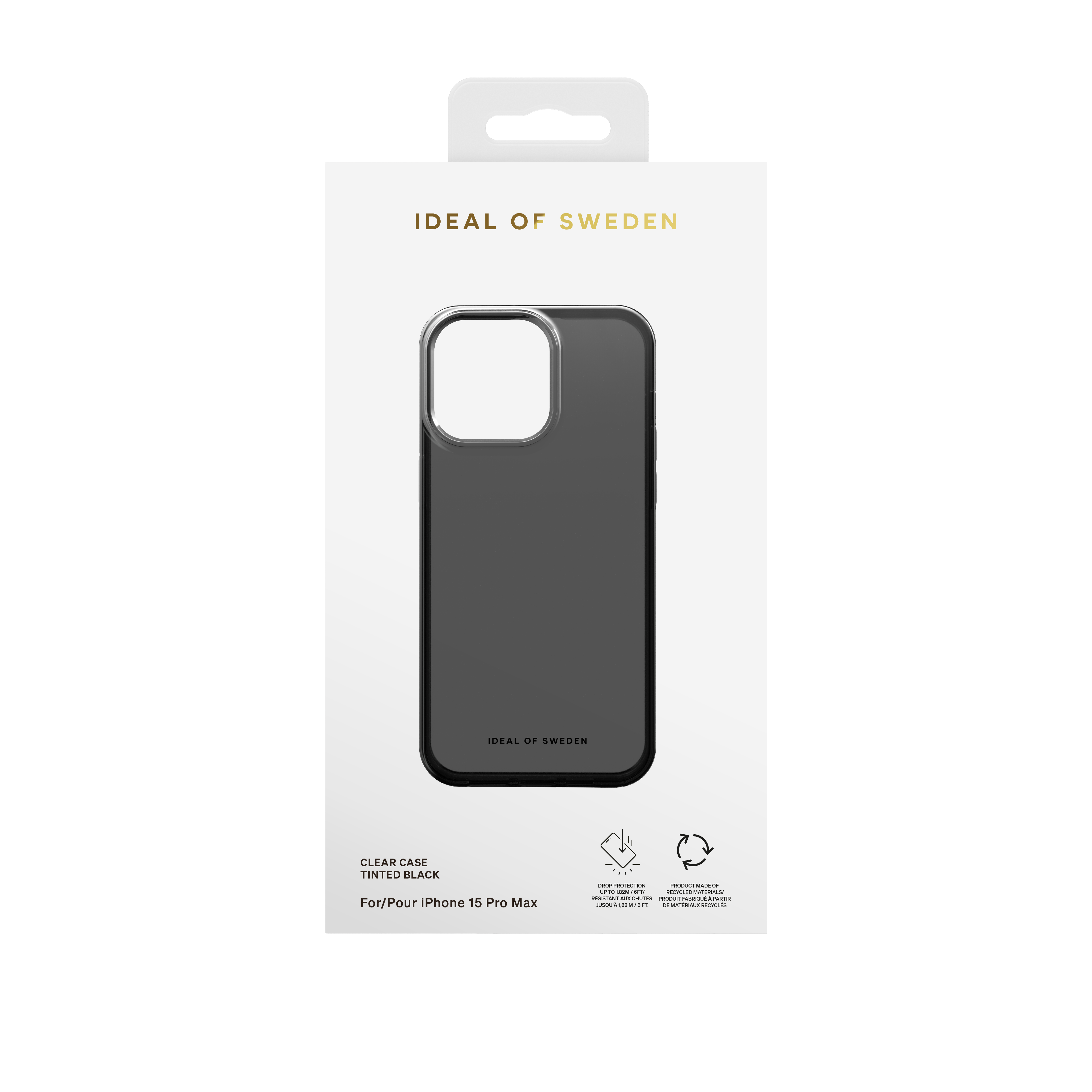 iPhone 15 Pro Max Hardcase Hülle Clear Case Recycled (IDCLC-I2367P-470) - Tinted Black