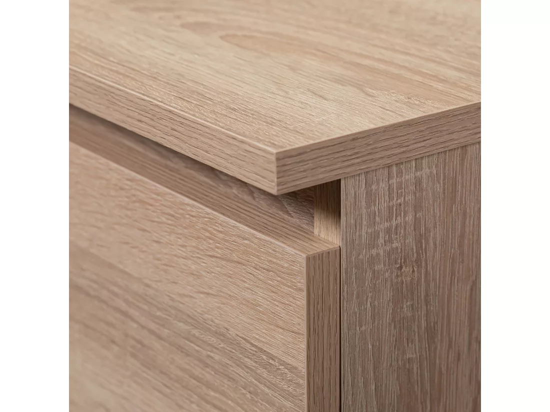 Bibliothèque de bureau AKORD R80 Chêne Sonoma 80 cm 1 porte façade Chêne Sonoma mat 8 étagères 80x35x180 cm