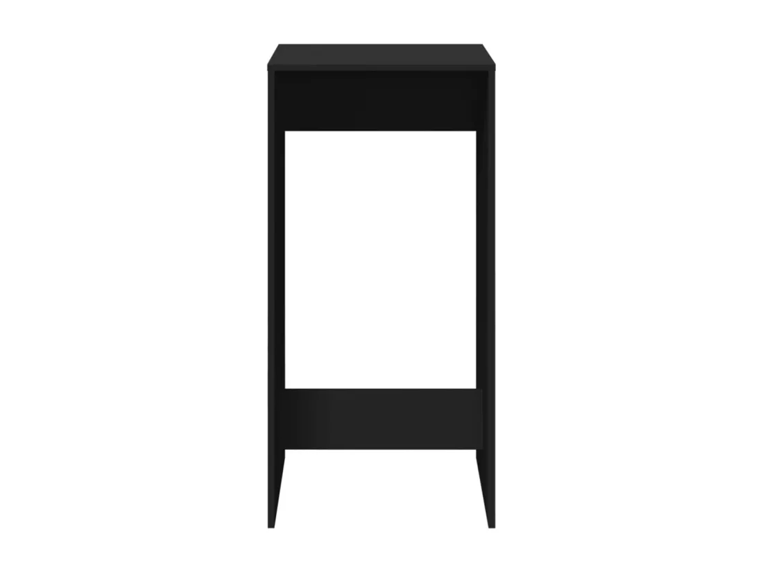 Table de bar noir 51x50x103,5 cm bois d'ingénierie