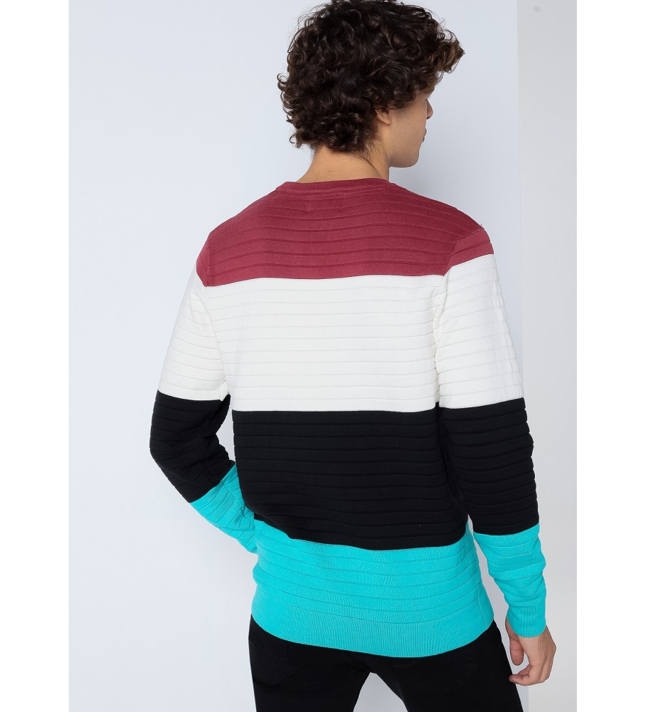 Camisa Six Valves com listras multicoloridas