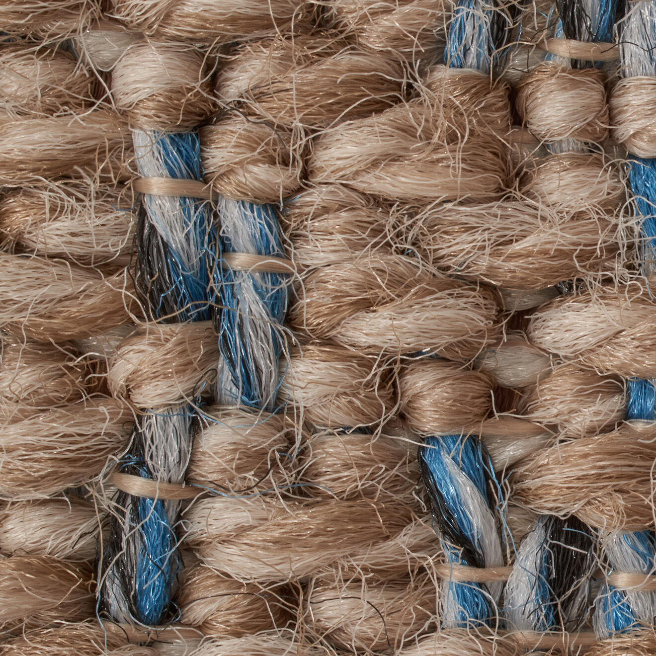 Nazar Rugs Tapis aspect jute TULUM 9054 intérieur & extérieur bleu - 200x290 cm