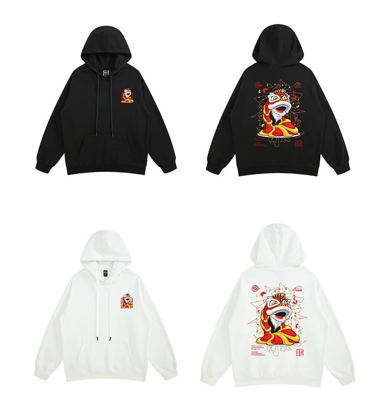 Cowpow - Leeuwendans Print Hoodie