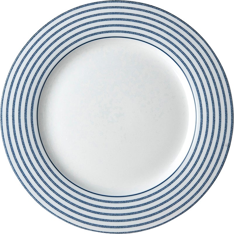 Laura Ashley bord Candy Stripe blauw D 23,4 H 1,7 cm