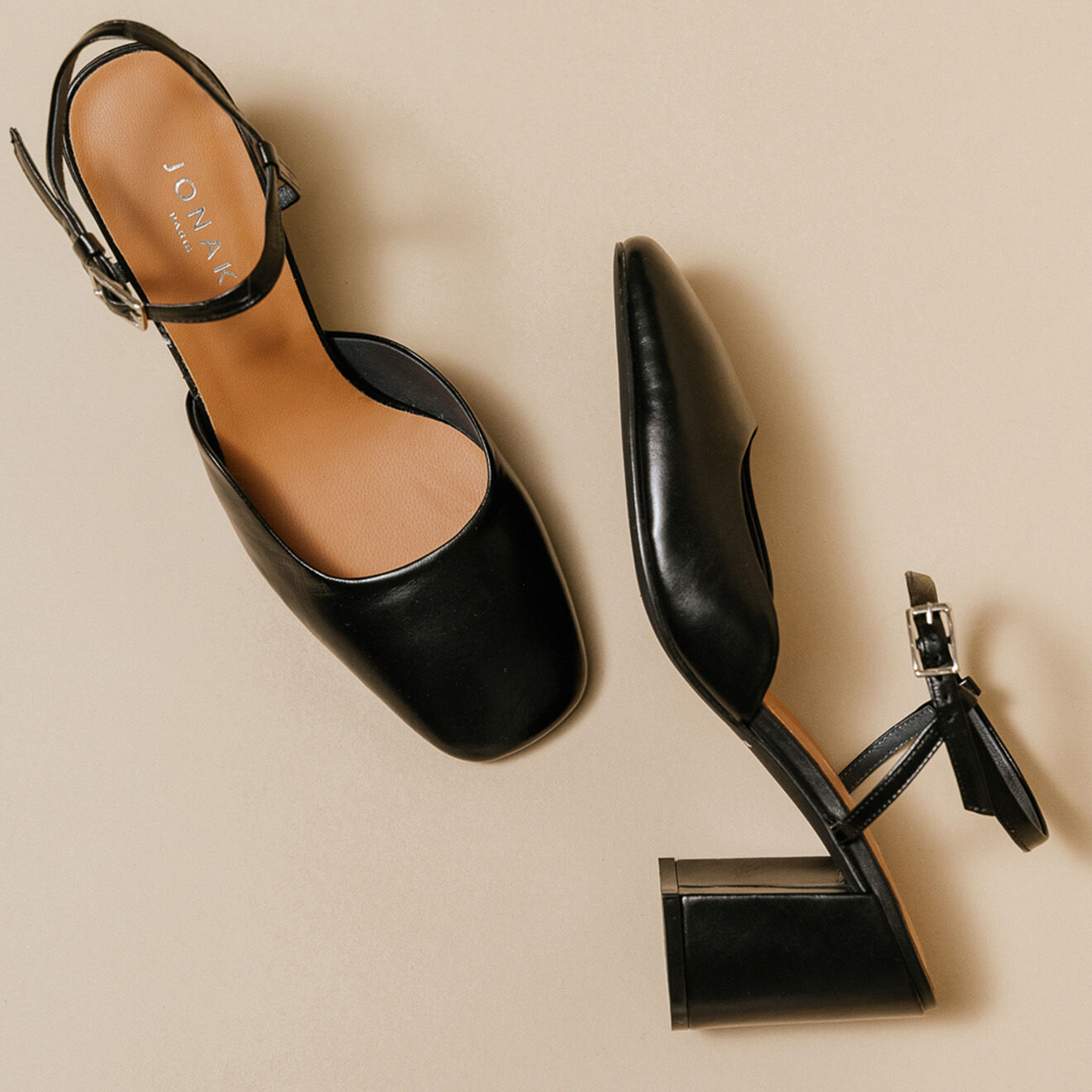 Jonak Babies en Cuir Danino noires - Talon 7.5 cm