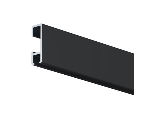 Schilderijrail All-In-One Click Rail 2 m zwart