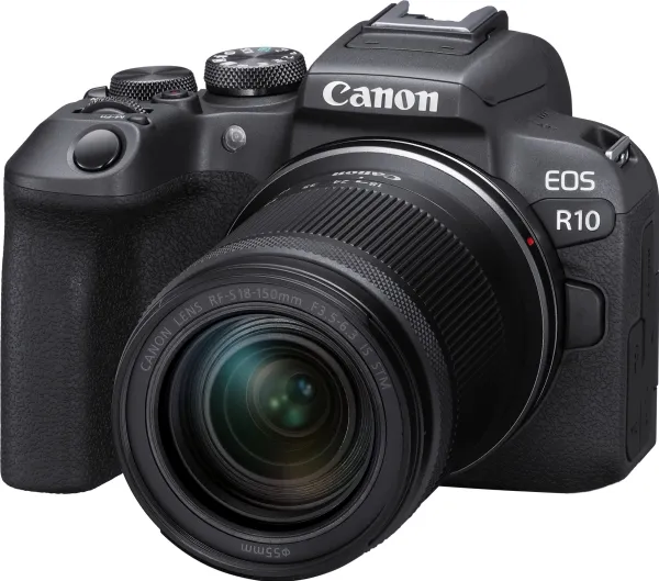 Canon EOS R10 - Digitalkamera - spejlløst - 24.2 MP - APS-C - 4K / 60 fps - 8.3x optisk zoom RF-S 18-150 mm F3.5-6.3 IS STM objektiv - Wi-Fi, Bluetooth