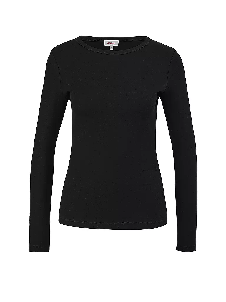 S.OLIVER Langarmshirt schwarz