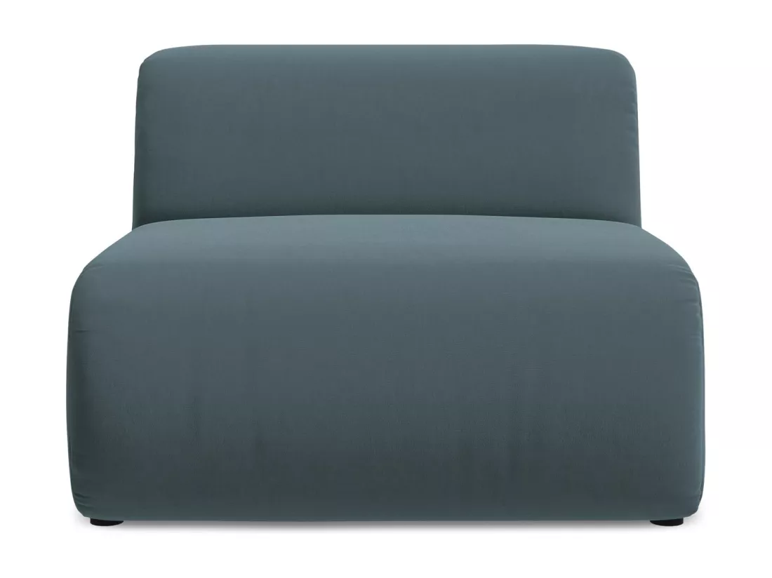 Fauteuil pour canapé modulable en velours - marin - EKAHI