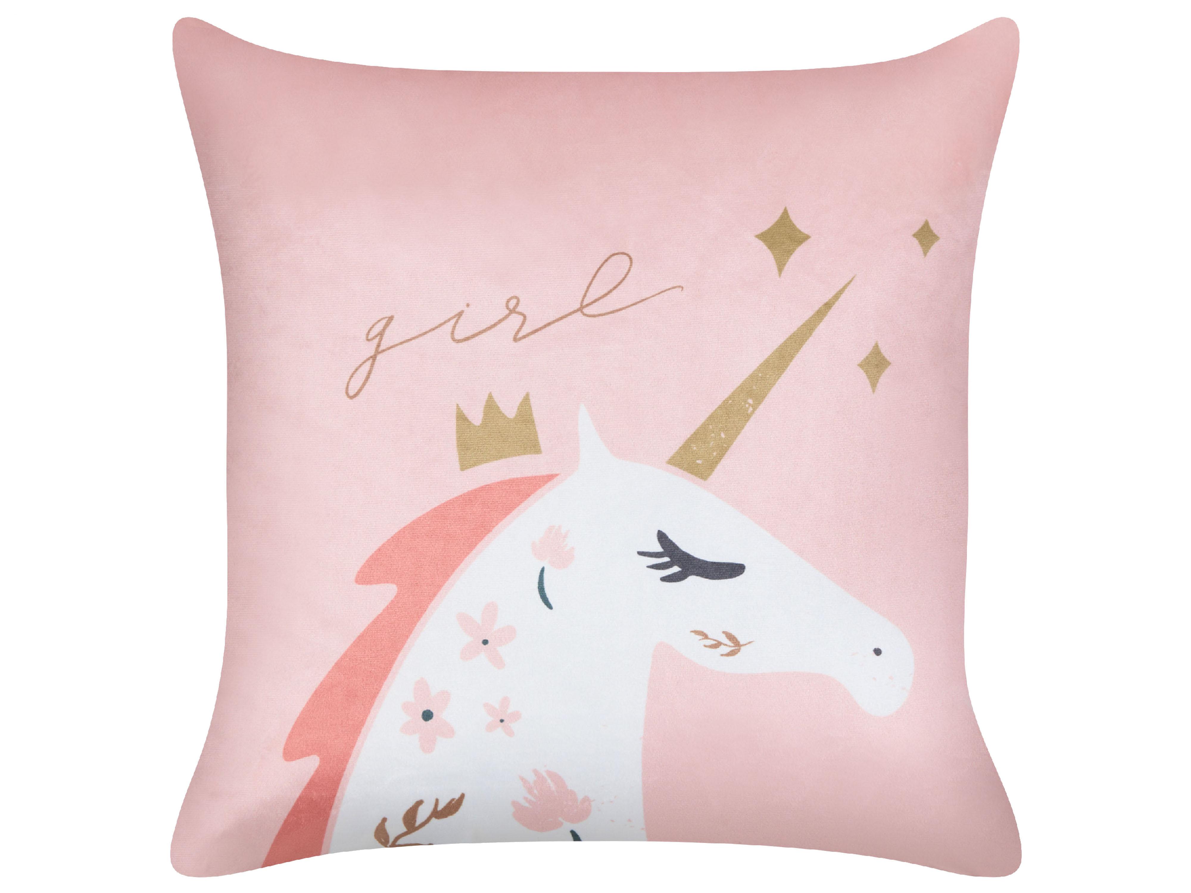 Set van 2 sierkussens UNIOLA Fluweel 45 x 45 cm Roze