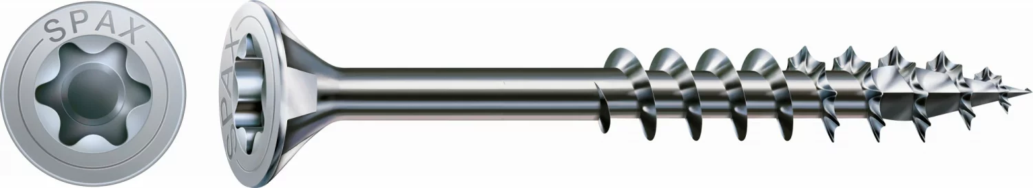 SPAX 191010400603 Universele schroef, Verzonken kop, 4 x 60, Deeldraad, T-STAR plus TX20 - WIROX - 100 stuks