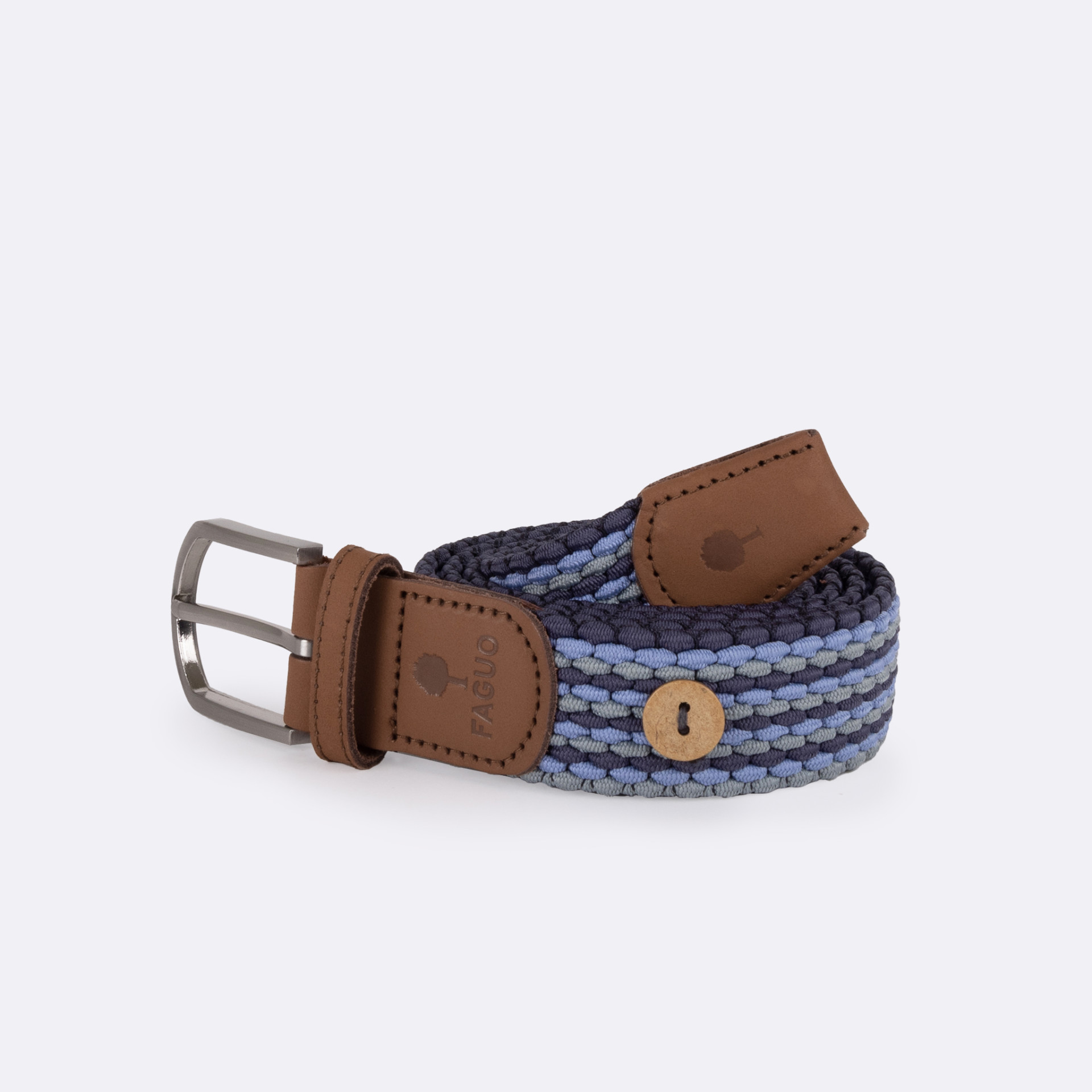 Ceinture bleu clair polyester recyclé et élasthanne - modèle belt